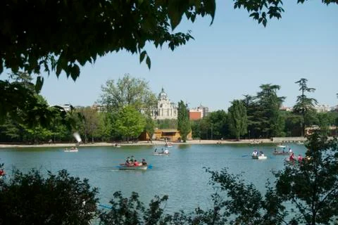 Remando en el Parque Stock Photos