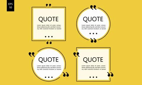 Remark quote text box poster template concept Stock Illustration