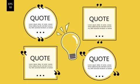 Remark quote text box poster template concept Stock Illustration