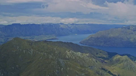 Remarkable mountain range in Queenstown Stock Footage 155526232