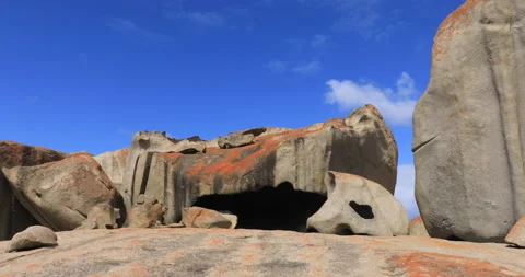 Remarkable rocks, Flinders Chase National Park, Kangaroo Island, South Australia Stock Footage 213764296