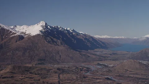 The Remarkables Mountain range in Queenstown Stock Footage 159708193