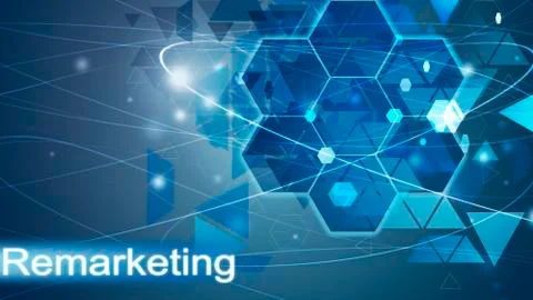 Remarketing concept, Innovation Computer Data Technology Business Illustrazione stock