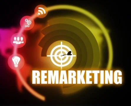 Remarketing connect concept plan graphic background color Stock Illustration