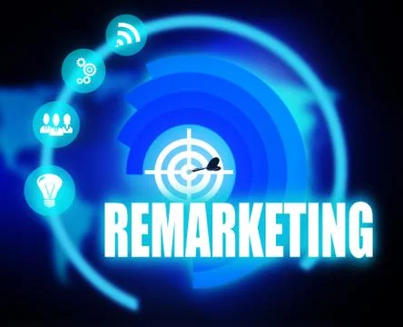 Remarketing connect concept plan graphic background color Stock Illustration
