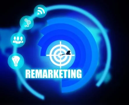 Remarketing connect concept plan graphic background color Stock Illustration