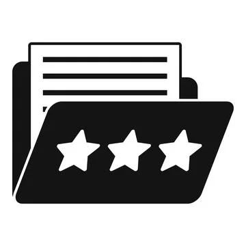 Remarketing star folder icon, simple style Stock Illustration