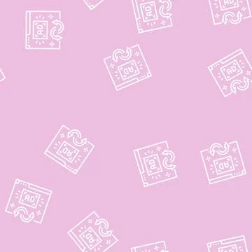 Remarketing strategy line seamless pattern 스톡 일러스트