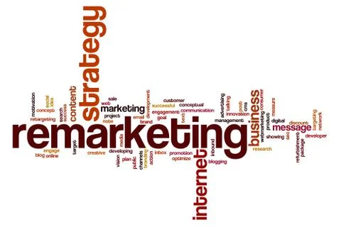 Remarketing word cloud concept Stockillustratie