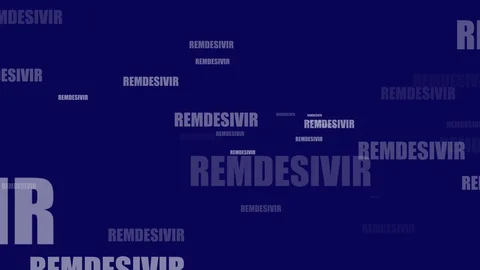 REMDESIVIR motion text Against the background of a time lapse Video stock 127928147