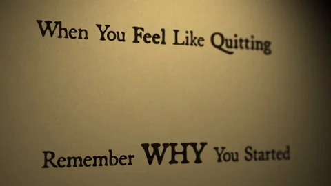 Remeber Why You started Motivational Quote Stock Footage 87773275