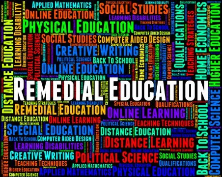 Remedial Education Indicates Rectifying Train And Develop 스톡 일러스트