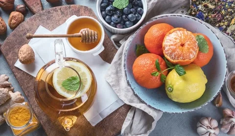 Remedies for cold and flu, top view Stock Footage 166380866