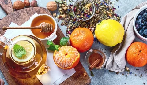 Remedies for cold and flu, top view Stock Footage 166380869