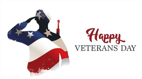 Remember and honor. Parallax effect 2,5D. Honoring all who served banner with Am Stock Footage 114619224