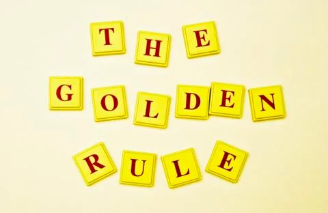 Remember The Golden Rule Stock Photos