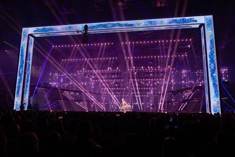 Remember Monday performing at the Grand Final of Eurovision 2025 Stock Photos