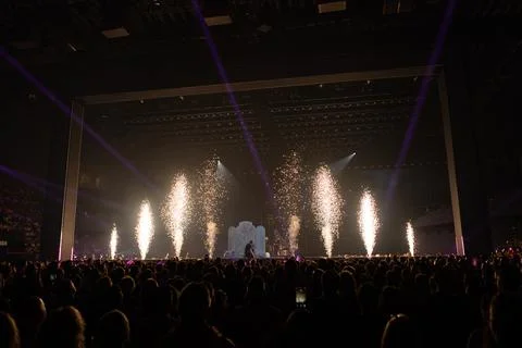 Remember Monday performing at the Grand Final of Eurovision 2025 Stock Photos