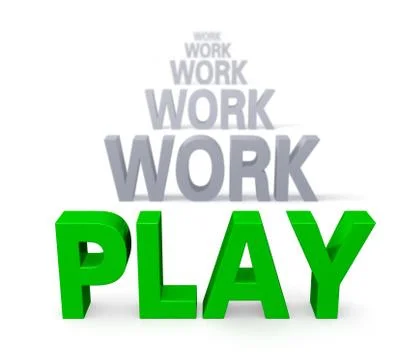 Remember to play after work Stock Illustration