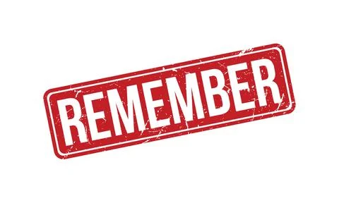 Remember Rubber Stamp Seal Vector Stock Illustration