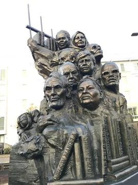 Remember Them Humanitarian Monument  Fox Square, Oakland California Stock Photos
