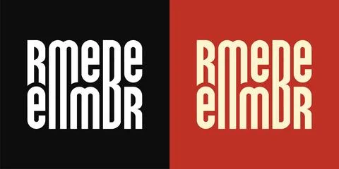 Remember typography text vector design Stock Illustration