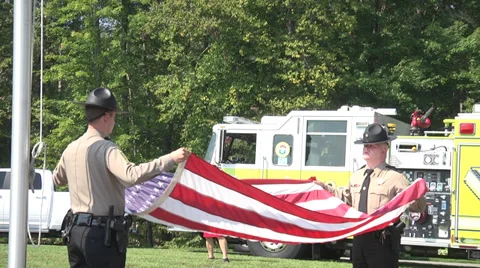 Rememberance 911 folding flag WS Vidéo 38050938