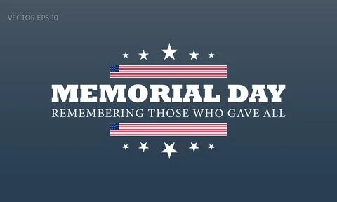 Remembering Those Who Gave All with Stars and Stripes Motif Stock Illustration
