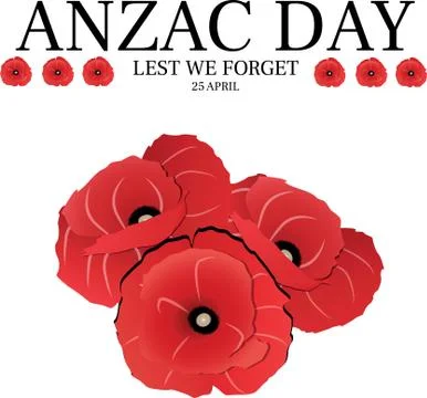 Remembrance of Anzac day Stock Illustration