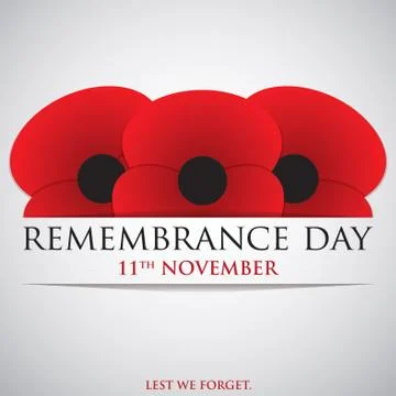 Remembrance Day card in vector format. Stockillustratie