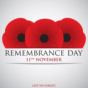 Remembrance Day card in vector format. Stock Illustration