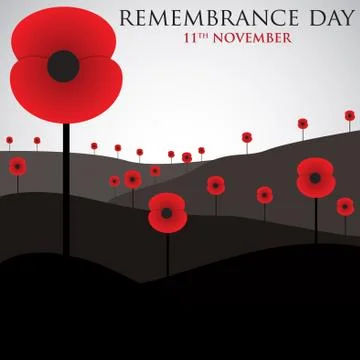 Remembrance Day card in vector format. 库存插图