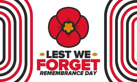 Remembrance Day. Lest we Forget. Remembrance poppy. Poppy day. Vector イラスト素材