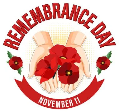 Remembrance Day Logo Design Stock Illustration