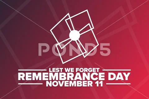 Remembrance Day. November 11. Lest We Forget. Holiday Concept. Template ...