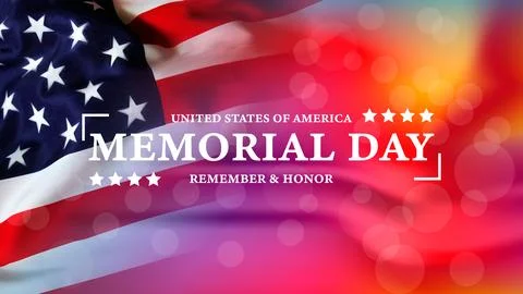 Remembrance Day - Remember and Honor poster. Celebrating US Memorial Day. A.. Stock Illustration