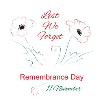 Remembrance day symbol Stock Illustration