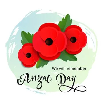 Remembrance Day vector card. Lest We forget. Stock Illustration