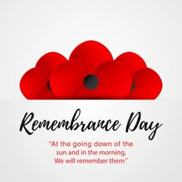 Remembrance Day vector card. Lest We forget. Stock Illustration