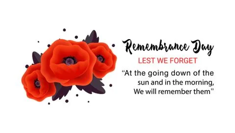 Remembrance Day vector card. Lest We forget. Stock Illustration