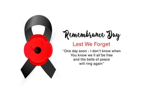 Remembrance Day vector card. Lest We forget. Stock Illustration