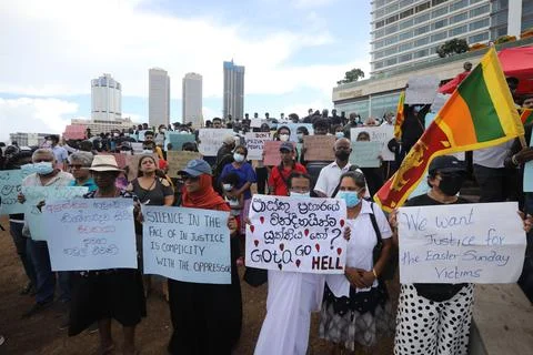 Remembrance of the Easter Sunday attack in Sri Lanka, Colombo - 17 Apr 2022 Stock Photos