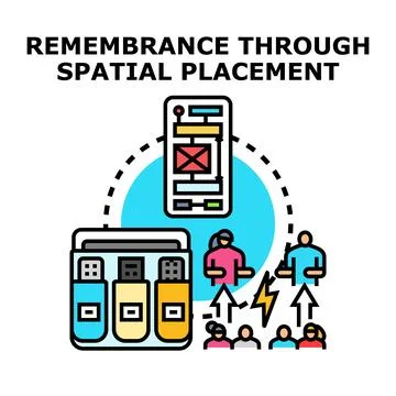 Remembrance spatial placement digital legacy concept icon Stock Illustration