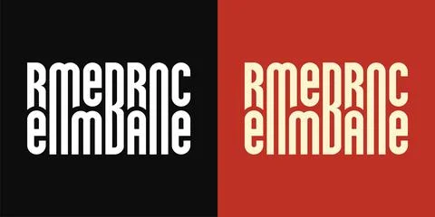 Remembrance typography text vector design Stock Illustration