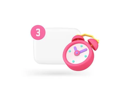 Reminder alarm clock sound notification email marketing online calendar notic Illustrazione stock