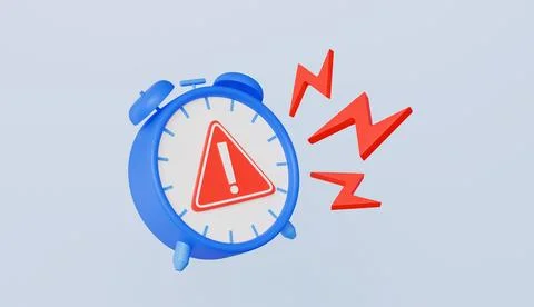 Reminder and notification alert for important announcements or risk Stock Illustration