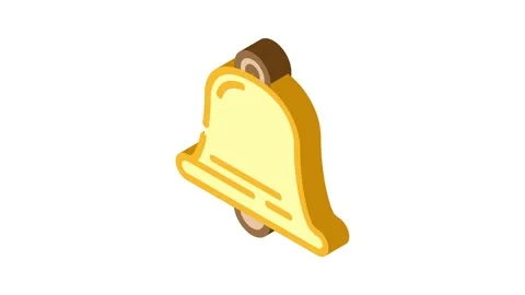 Reminder bell list isometric icon animation Stock Footage 327288857