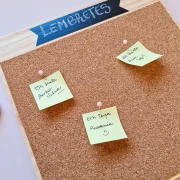 Reminder Board with Sticky Notes Stock Photos