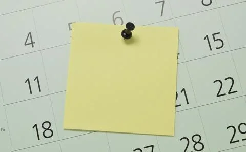 Reminder on the calendar Stock Photos