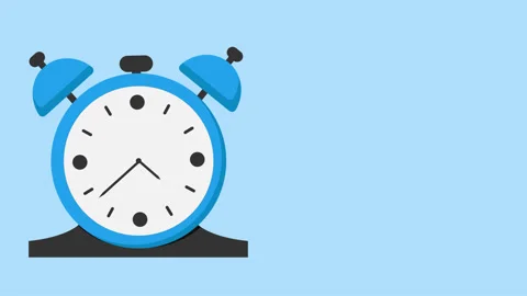 Reminder Clock For Work Activities 4k Animation Stock Footage 283317812